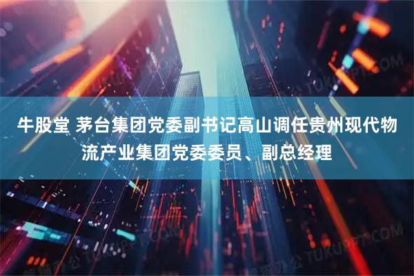 牛股堂 茅台集团党委副书记高山调任贵州现代物流产业集团党委委员、副总经理